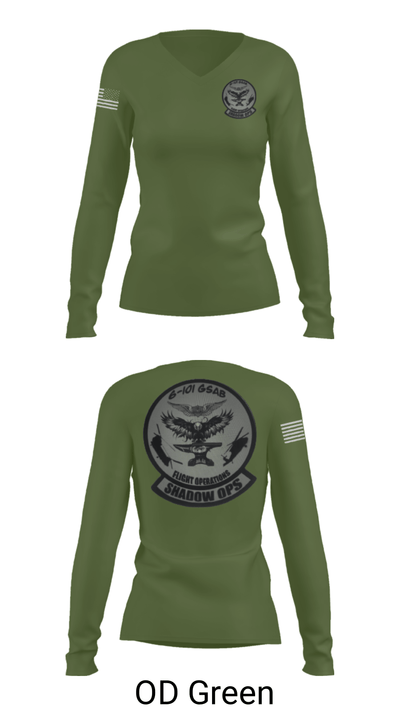 Iron Eagle Shadow Ops 36394126 Women's Long Sleeve V-neck Shirt - 57