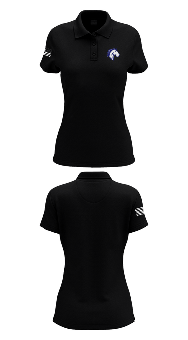 Womens Short Sleeve Performance Polo, Mustangs Volleyball, Men's Volleyball, Teamtime, Team time, sublimation, custom sports apparel, team uniforms, spirit wear, spiritwear, sports uniforms, custom shirts, team store, custom team store, fundraiser sports, apparel fundraiser