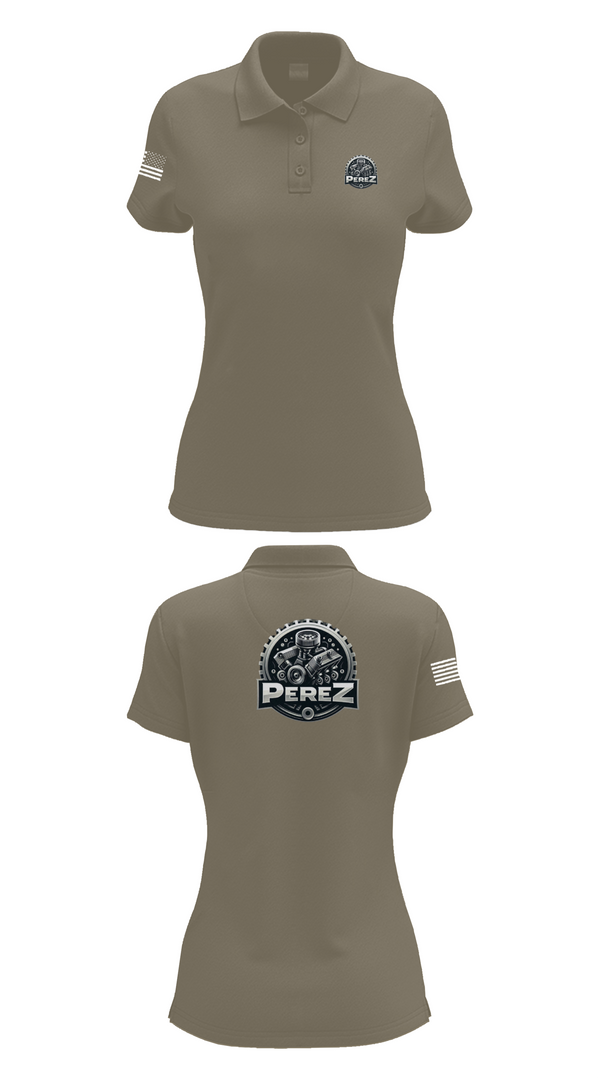 Womens Short Sleeve Performance Polo, PÉREZ MOTORS, , Teamtime, Team time, sublimation, custom sports apparel, team uniforms, spirit wear, spiritwear, sports uniforms, custom shirts, team store, custom team store, fundraiser sports, apparel fundraiser