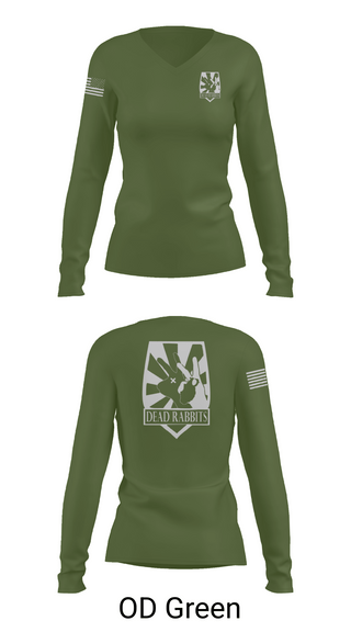 Womens Long Sleeve Vneck Shirt, Dead Rabbits, , Teamtime, Team time, sublimation, custom sports apparel, team uniforms, spirit wear, spiritwear, sports uniforms, custom shirts, team store, custom team store, fundraiser sports, apparel fundraiser