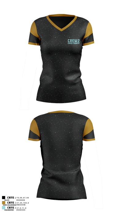 CREW2 62503140 Women's Short Sleeve V-neck Shirt - 1