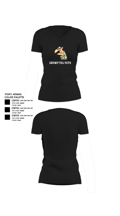 GrumpyOLVets 73193400 Women's Short Sleeve V-neck Shirt - 24