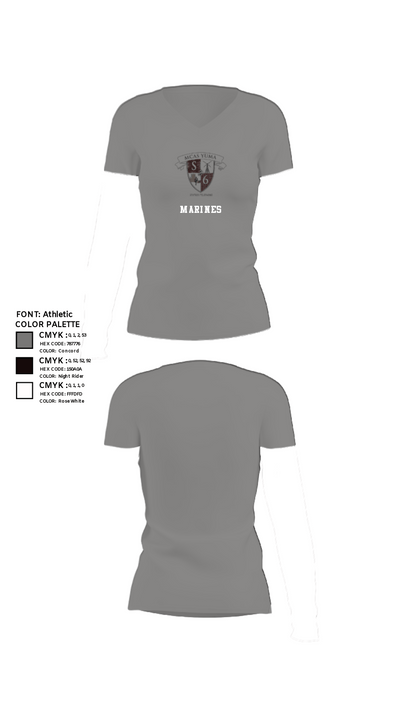 MCAS Yuma Station S6 475823897 Women's Short Sleeve V-neck Shirt - 23