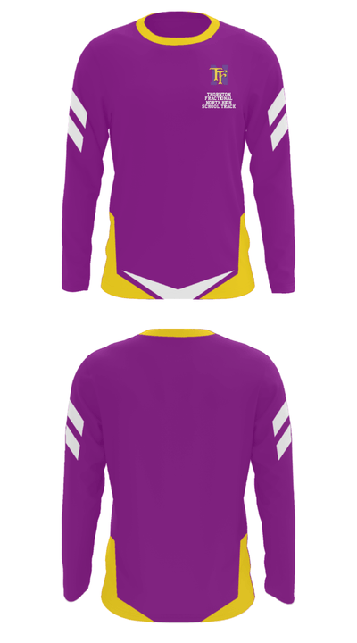 Thornton Fractional North High School Track 63462555 Long Sleeve Performance Shirt - 33