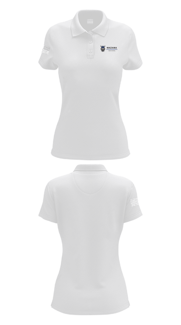 Womens Short Sleeve Performance Polo, Mazama High School Golf, Golf, Teamtime, Team time, sublimation, custom sports apparel, team uniforms, spirit wear, spiritwear, sports uniforms, custom shirts, team store, custom team store, fundraiser sports, apparel fundraiser