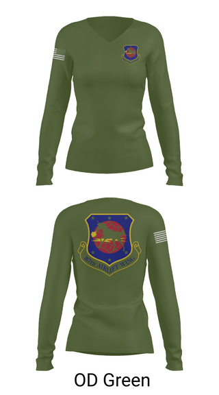 Womens Long Sleeve Vneck Shirt, 167th air wing, , Teamtime, Team time, sublimation, custom sports apparel, team uniforms, spirit wear, spiritwear, sports uniforms, custom shirts, team store, custom team store, fundraiser sports, apparel fundraiser