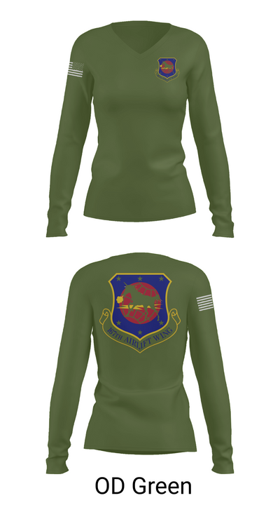 167th air wing 60974833 Women's Long Sleeve V-neck Shirt - 57