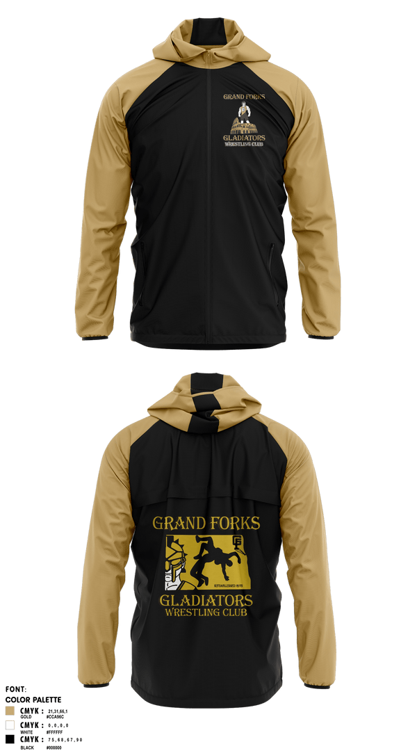 Windbreaker, Gladiators Wrestling Club, Wrestling, Teamtime, Team time, sublimation, custom sports apparel, team uniforms, spirit wear, spiritwear, sports uniforms, custom shirts, team store, custom team store, fundraiser sports, apparel fundraiser