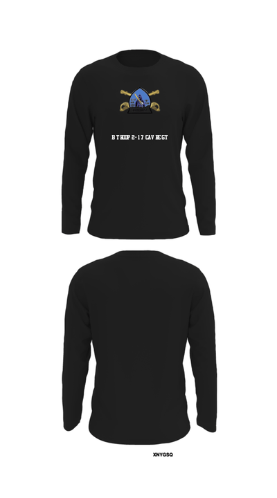 B Troop 2-17 Cav REGT 36740014 Long Sleeve Performance Shirt - 32