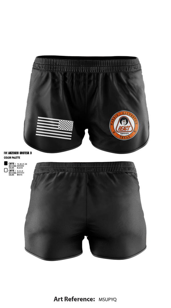 Ranger Panties, Harris/Galveston County REACT, , Teamtime, Team time, sublimation, custom sports apparel, team uniforms, spirit wear, spiritwear, sports uniforms, custom shirts, team store, custom team store, fundraiser sports, apparel fundraiser