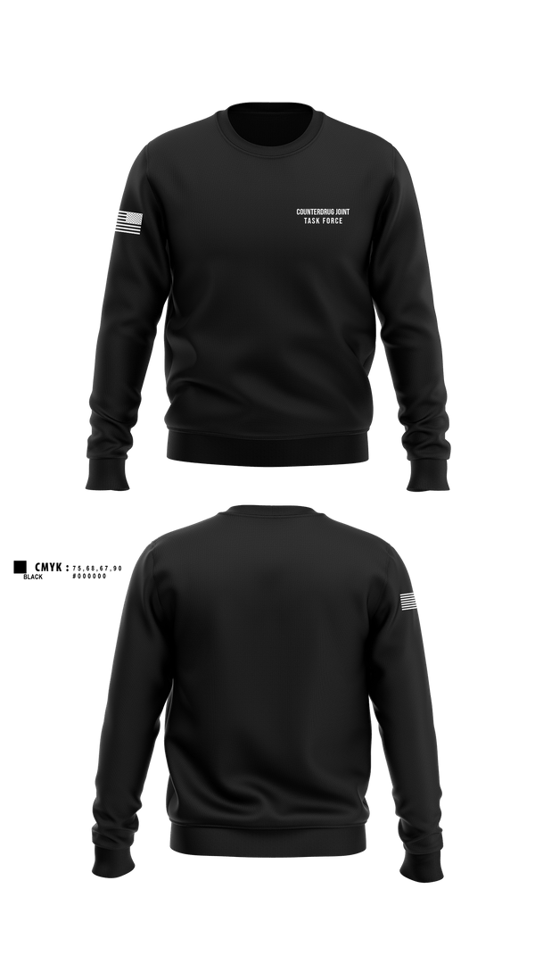 Crew Neck Sweatshirt, Counterdrug Joint Task Force, Army, Teamtime, Team time, sublimation, custom sports apparel, team uniforms, spirit wear, spiritwear, sports uniforms, custom shirts, team store, custom team store, fundraiser sports, apparel fundraiser