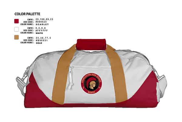 Duffle Bag, Charleston High School Band, Spirit Store, Teamtime, Team time, sublimation, custom sports apparel, team uniforms, spirit wear, spiritwear, sports uniforms, custom shirts, team store, custom team store, fundraiser sports, apparel fundraiser