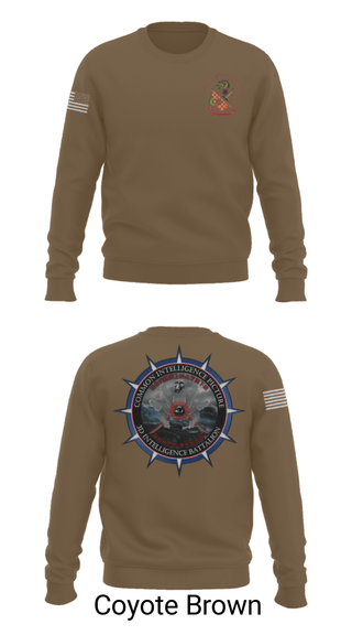 Crew Neck Sweatshirt, 3rd Intelligence Battalion, Marines, Teamtime, Team time, sublimation, custom sports apparel, team uniforms, spirit wear, spiritwear, sports uniforms, custom shirts, team store, custom team store, fundraiser sports, apparel fundraiser