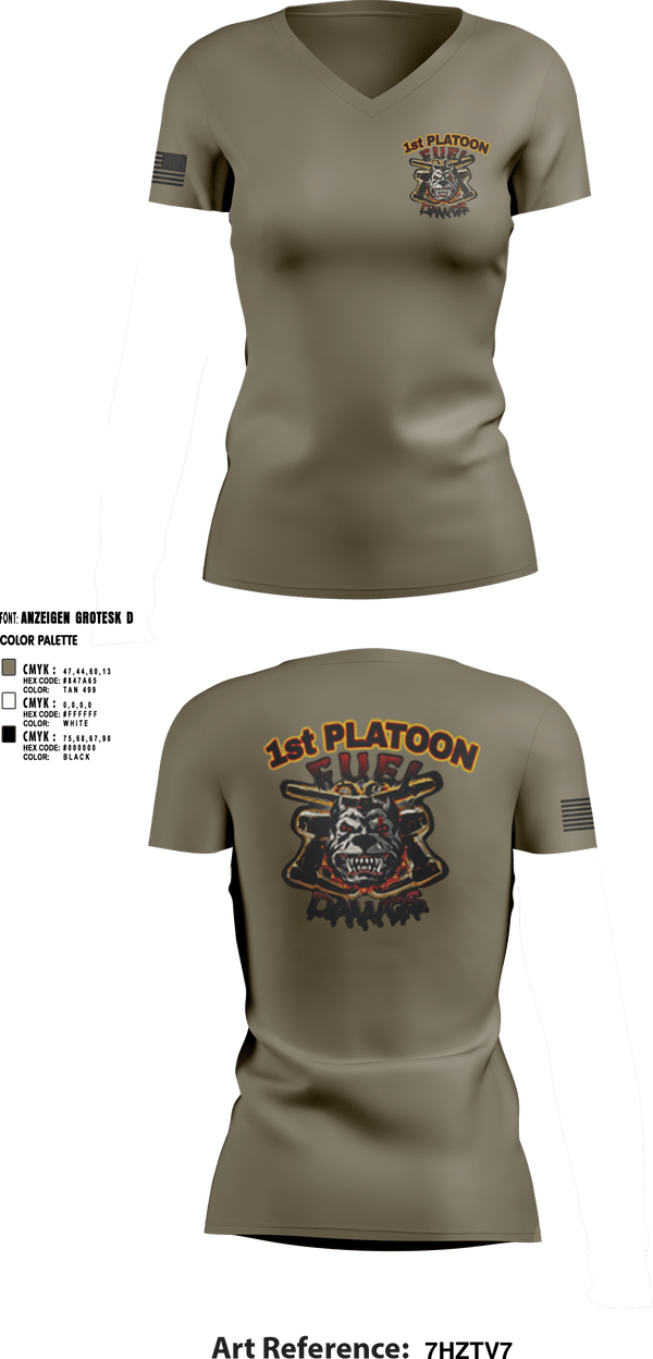 Womens Short Sleeve Vneck Shirt, Fuel Dawgs, Army, Teamtime, Team time, sublimation, custom sports apparel, team uniforms, spirit wear, spiritwear, sports uniforms, custom shirts, team store, custom team store, fundraiser sports, apparel fundraiser
