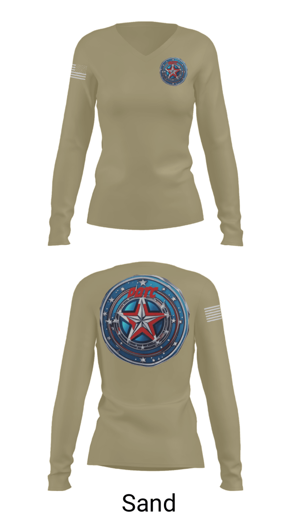 Womens Long Sleeve Vneck Shirt, Defenders of the Coast, Army, Teamtime, Team time, sublimation, custom sports apparel, team uniforms, spirit wear, spiritwear, sports uniforms, custom shirts, team store, custom team store, fundraiser sports, apparel fundraiser