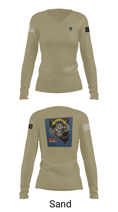 152 Port Dawgs 71317587 Women's Long Sleeve V-neck Shirt - 97