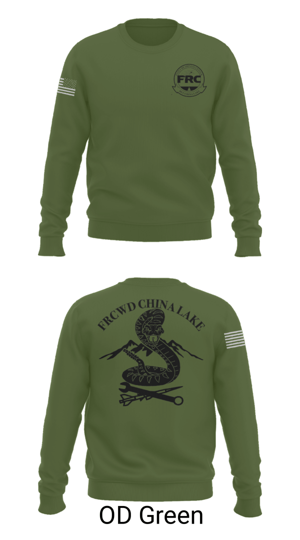 Crew Neck Sweatshirt, FRCW Det China Lake, Navy, Teamtime, Team time, sublimation, custom sports apparel, team uniforms, spirit wear, spiritwear, sports uniforms, custom shirts, team store, custom team store, fundraiser sports, apparel fundraiser