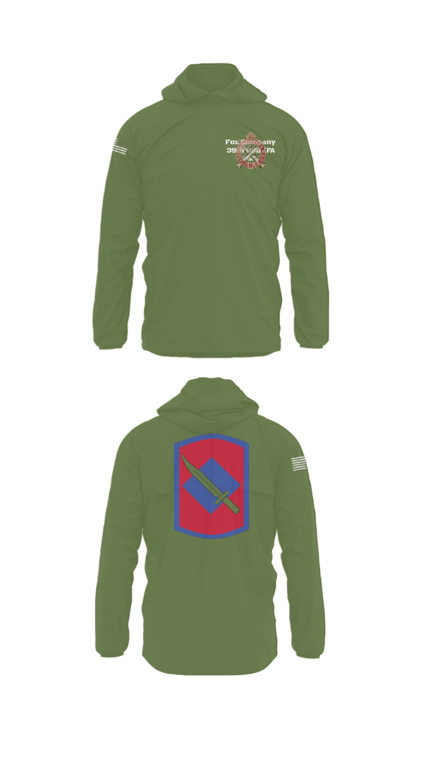 Windbreaker, Fox Company 39th BSB (FA FSC), National Guard, Teamtime, Team time, sublimation, custom sports apparel, team uniforms, spirit wear, spiritwear, sports uniforms, custom shirts, team store, custom team store, fundraiser sports, apparel fundraiser