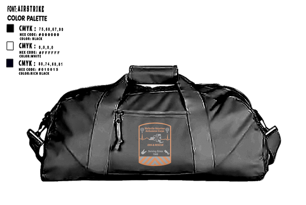 Duffle Bag, Wellsville Volunteer Ambulance Corps, , Teamtime, Team time, sublimation, custom sports apparel, team uniforms, spirit wear, spiritwear, sports uniforms, custom shirts, team store, custom team store, fundraiser sports, apparel fundraiser