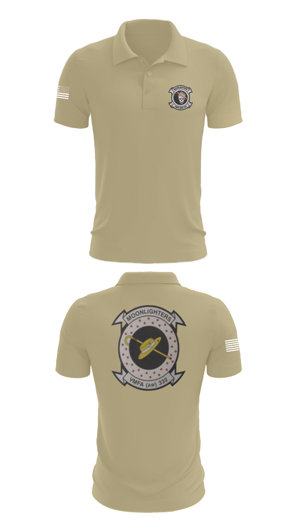 Short Sleeve Performance Polo, VMFA-332 The Moonlighters, Marines, Teamtime, Team time, sublimation, custom sports apparel, team uniforms, spirit wear, spiritwear, sports uniforms, custom shirts, team store, custom team store, fundraiser sports, apparel fundraiser