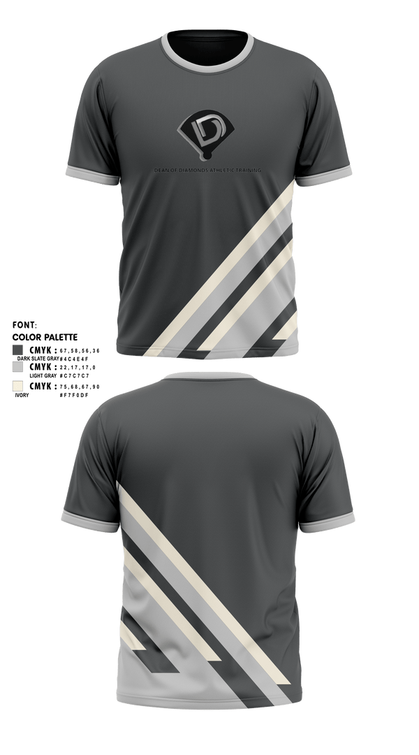 Short Sleeve Performance Shirt, Dean of Diamonds Athletic Training, Baseball, Teamtime, Team time, sublimation, custom sports apparel, team uniforms, spirit wear, spiritwear, sports uniforms, custom shirts, team store, custom team store, fundraiser sports, apparel fundraiser