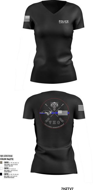 Womens Short Sleeve Vneck Shirt, VHG, Police, Teamtime, Team time, sublimation, custom sports apparel, team uniforms, spirit wear, spiritwear, sports uniforms, custom shirts, team store, custom team store, fundraiser sports, apparel fundraiser