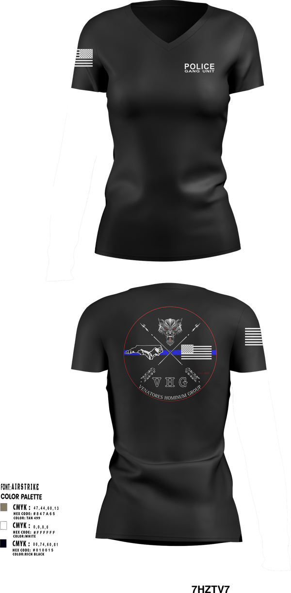 Womens Short Sleeve Vneck Shirt, VHG, Police, Teamtime, Team time, sublimation, custom sports apparel, team uniforms, spirit wear, spiritwear, sports uniforms, custom shirts, team store, custom team store, fundraiser sports, apparel fundraiser