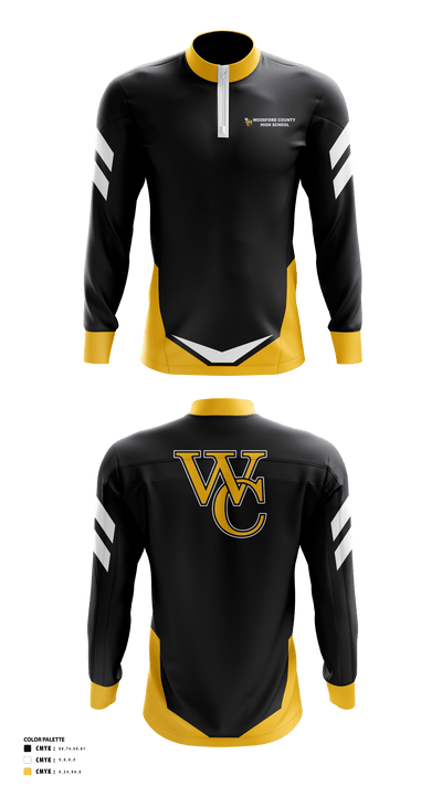 Woodford County High School Golf 78348992 Quarter Zip Jacket - 40