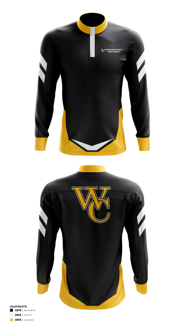 Quarter Zip Jacket, Woodford County High School Golf, Golf, Teamtime, Team time, sublimation, custom sports apparel, team uniforms, spirit wear, spiritwear, sports uniforms, custom shirts, team store, custom team store, fundraiser sports, apparel fundraiser