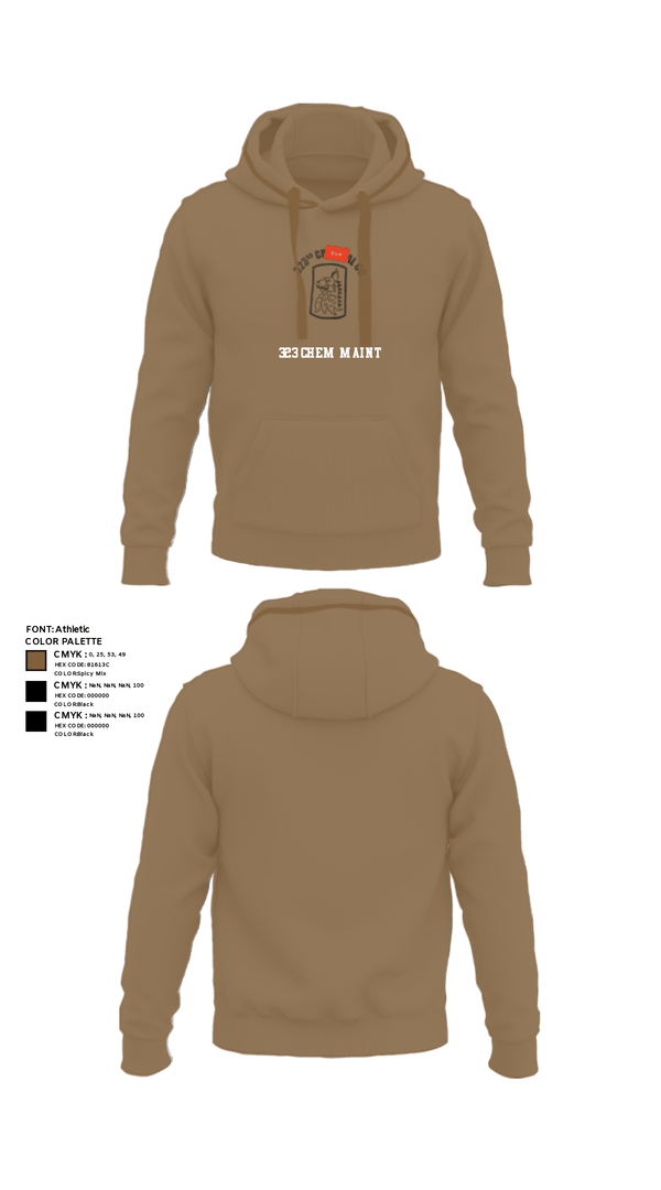Hoodie, 323 chem maint, Army, Teamtime, Team time, sublimation, custom sports apparel, team uniforms, spirit wear, spiritwear, sports uniforms, custom shirts, team store, custom team store, fundraiser sports, apparel fundraiser