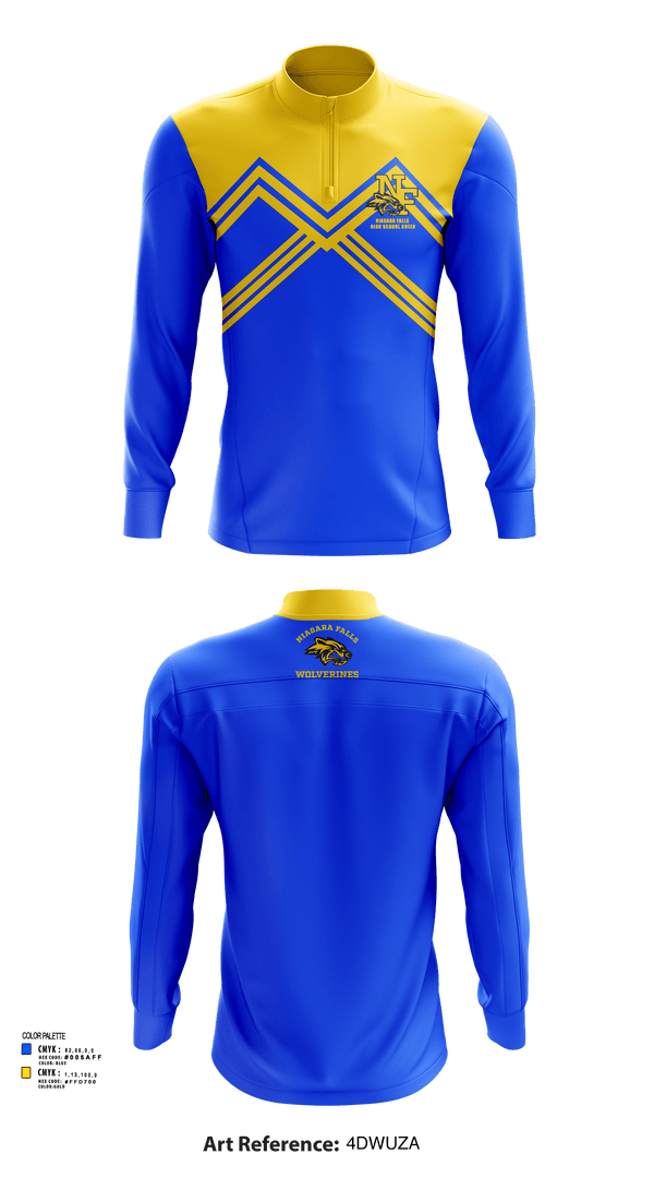 Quarter Zip Jacket, Niagara Falls High School Cheer, Cheer, Teamtime, Team time, sublimation, custom sports apparel, team uniforms, spirit wear, spiritwear, sports uniforms, custom shirts, team store, custom team store, fundraiser sports, apparel fundraiser