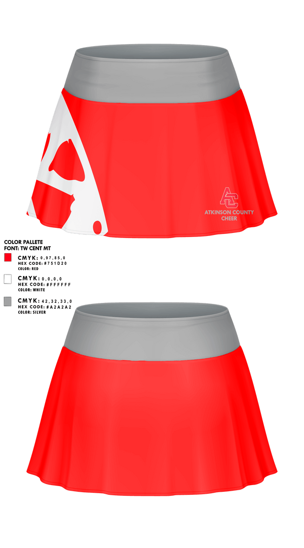 Skort, Atkinson County High School Cheer, Cheer, Teamtime, Team time, sublimation, custom sports apparel, team uniforms, spirit wear, spiritwear, sports uniforms, custom shirts, team store, custom team store, fundraiser sports, apparel fundraiser
