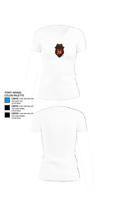 Bearded Bear Cigars 58780809 Women's Short Sleeve V-neck Shirt - 18