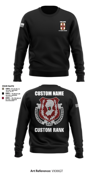 Crew Neck Sweatshirt, 1st Medical Brigade, , Teamtime, Team time, sublimation, custom sports apparel, team uniforms, spirit wear, spiritwear, sports uniforms, custom shirts, team store, custom team store, fundraiser sports, apparel fundraiser