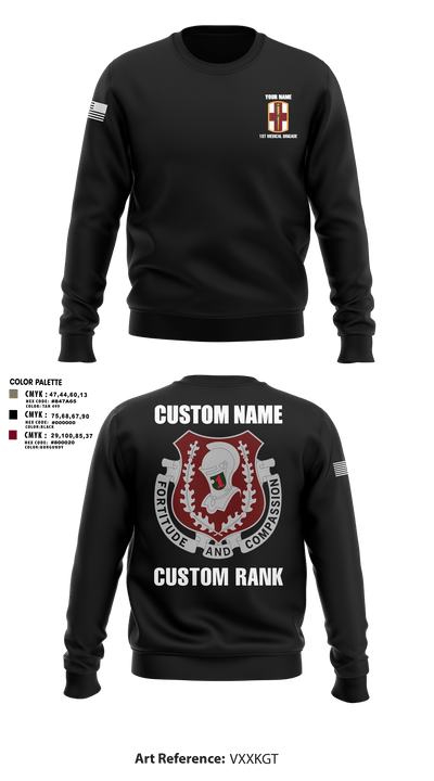 1st Medical Brigade 47127889 Crew Neck Sweatshirt - 18