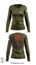 Kraken Defense Group 92519053 Women's Long Sleeve V-neck Shirt - 112