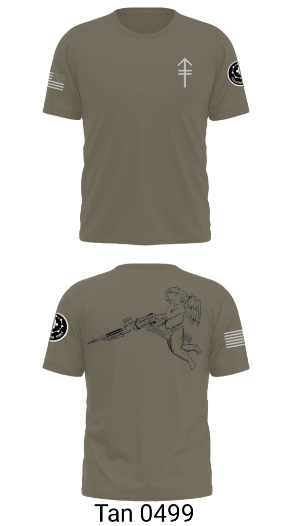 Old School Cotton Feel Shirt, 2/2 3rd PLT Weapon SquadE TRP 3RD PLT WEAPONS SQUAD, Army, Teamtime, Team time, sublimation, custom sports apparel, team uniforms, spirit wear, spiritwear, sports uniforms, custom shirts, team store, custom team store, fundraiser sports, apparel fundraiser