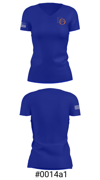 East Orange County Little League 1081910 Women's Short Sleeve V-neck Shirt - 21