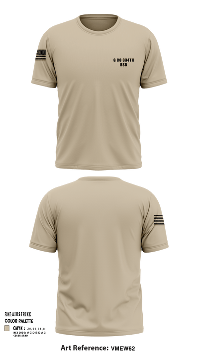 G Co 334th BSB 87958583 Short Sleeve Performance Shirt - 119