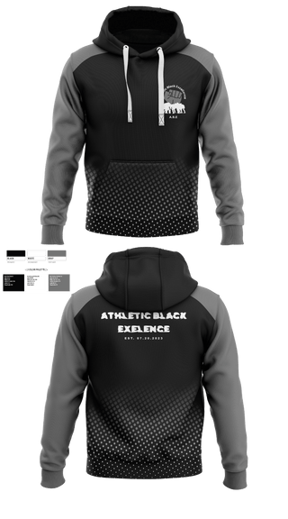 Hoodie, Athletic Black Excellence, Track & Field, Teamtime, Team time, sublimation, custom sports apparel, team uniforms, spirit wear, spiritwear, sports uniforms, custom shirts, team store, custom team store, fundraiser sports, apparel fundraiser