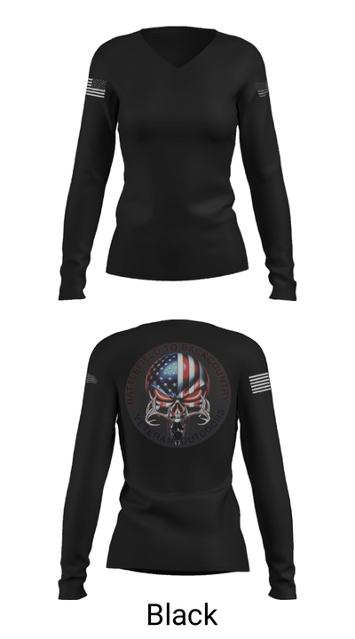 BATTLEFIELD TO BACKCOUNTRY 70891922 Women's Long Sleeve V-neck Shirt - 35
