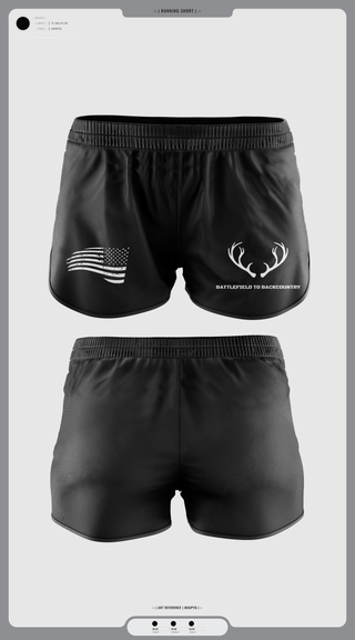 Womens Shorts, BATTLEFIELD TO BACKCOUNTRY, , Teamtime, Team time, sublimation, custom sports apparel, team uniforms, spirit wear, spiritwear, sports uniforms, custom shirts, team store, custom team store, fundraiser sports, apparel fundraiser