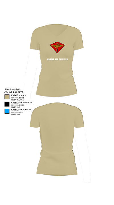Marine Air Group 24 32391498 Women's Short Sleeve V-neck Shirt - 84