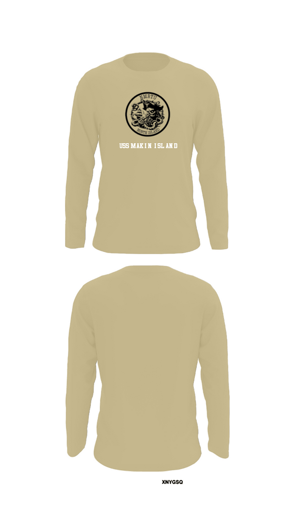 Long Sleeve Performance Shirt, USS MAKIN ISLAND, Navy, Teamtime, Team time, sublimation, custom sports apparel, team uniforms, spirit wear, spiritwear, sports uniforms, custom shirts, team store, custom team store, fundraiser sports, apparel fundraiser