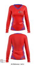 i9 Sports of North Mecklenburg/South Iredell 39583391 Women's Long Sleeve V-neck Shirt - 102