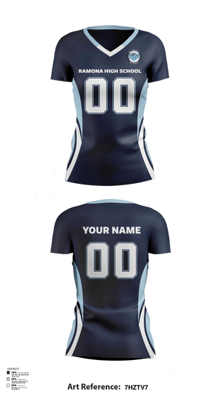 Women's Short Sleeve Vneck Shirt, Ramona High School Volleyball, Women's Volleyball, Teamtime, Team time, sublimation, custom sports apparel, team uniforms, spirit wear, spiritwear, sports uniforms, custom shirts, team store, custom team store, fundraiser sports, apparel fundraiser
