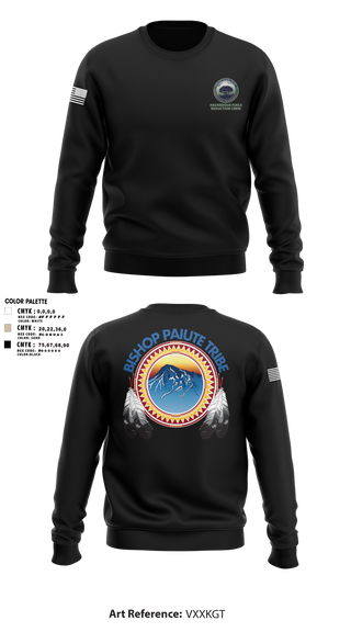 Crew Neck Sweatshirt, Bishop Paiute EMO/ Hazardous Fiels Reduction, Fire Department, Teamtime, Team time, sublimation, custom sports apparel, team uniforms, spirit wear, spiritwear, sports uniforms, custom shirts, team store, custom team store, fundraiser sports, apparel fundraiser