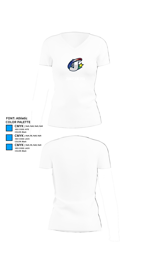 Womens Short Sleeve Vneck Shirt, Jonatan Usa, , Teamtime, Team time, sublimation, custom sports apparel, team uniforms, spirit wear, spiritwear, sports uniforms, custom shirts, team store, custom team store, fundraiser sports, apparel fundraiser