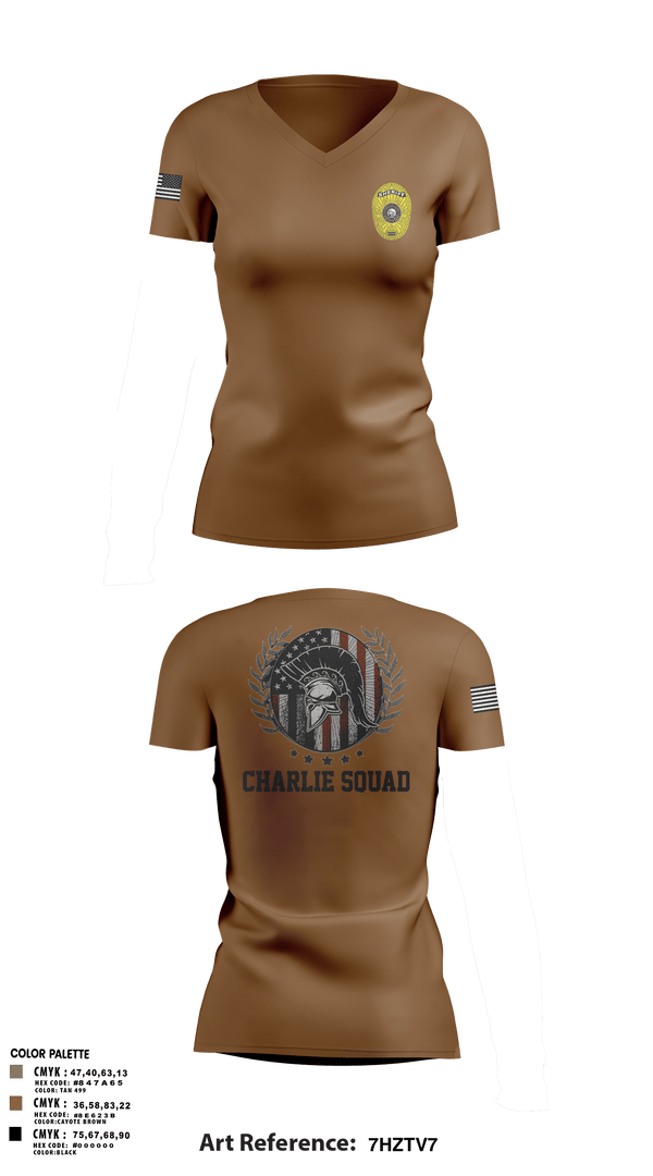 Womens Short Sleeve Vneck Shirt, Charlie SquadCharlie SquadCNT (Crisis Negotiation Team), Police, Teamtime, Team time, sublimation, custom sports apparel, team uniforms, spirit wear, spiritwear, sports uniforms, custom shirts, team store, custom team store, fundraiser sports, apparel fundraiser
