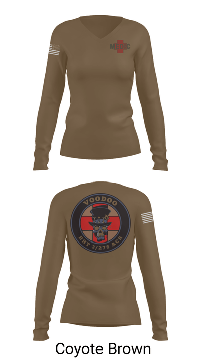 Voodoo Medics 26013593 Women's Long Sleeve V-neck Shirt - 16